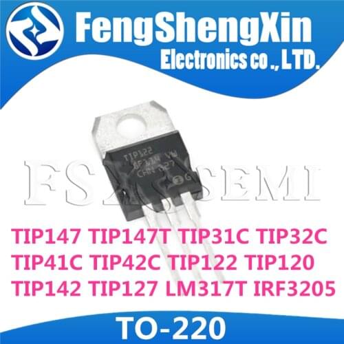 10pcs/lot TIP147 TIP147T TIP31C TIP32C TIP41C TIP42C TIP122 TIP120 TIP142 TIP127 LM317T IRF3205 Darlington Transistor TO-220