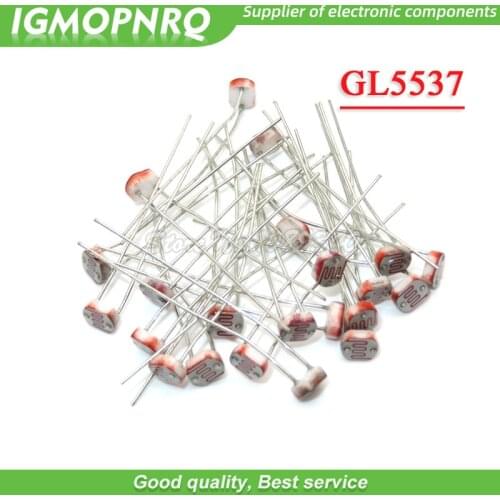 20pcs 5537 light dependent resistor photoresistor resistor GL5537 5mm photosensitive resistance 35514 IGMOPNRQ