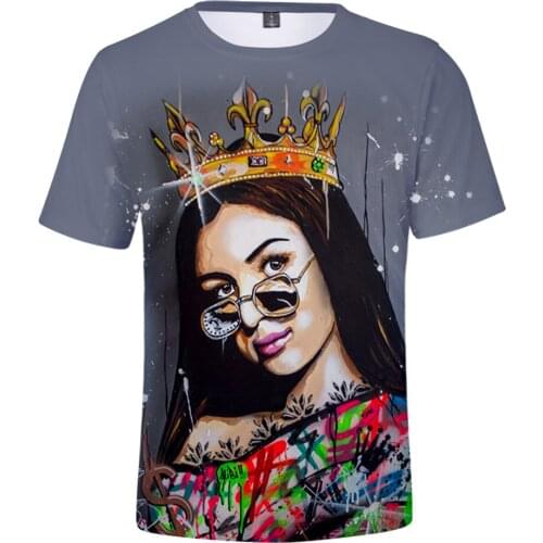 2021 Hot Sale Singer Eva Queen T-Shirt 3D Printed Unisex Fashion Casual Harajuku Round-neck Short Sleeve Streetwear Tops