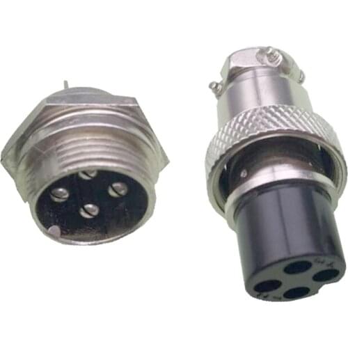 4 PIN 16mm GX16-4 Screw Aviation Connector Plug The Aviation Plug Cable Connector Regular Plug and Socket