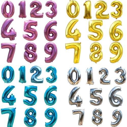 40 inch Foil Ballon with Big Number Helium Balloons For Kids Birthday Party Wedding Decoration DIY Baby Shower Easy Safety