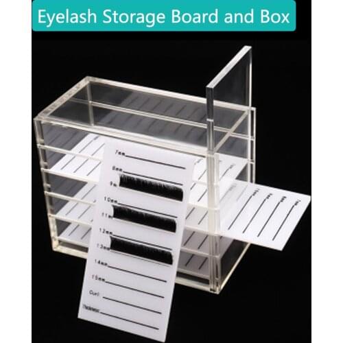 5 layers clear eyelash storage box Makeup Display Container Eyelashes Glue Pallet Holder Grafting Eyelash Transparent Container