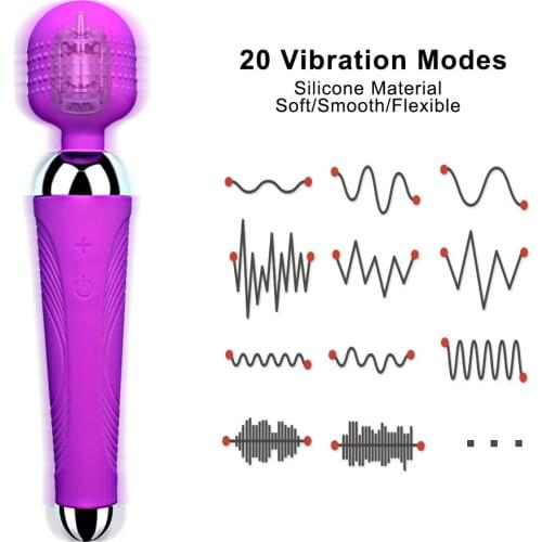 Av Clit Vibrators Magic Wand Vibrator Powerful Support Charge For Women Oral Anal Massager Adult Sex Toys Safe Silicone Products