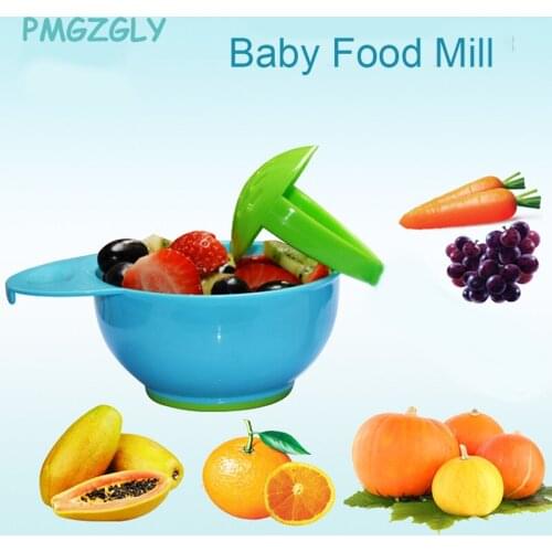 Baby Food Mills Kids Bowls Learn Dishes Handmade Grinding Tool Food Fruit Supplement Children Infant Food Mills Feeding Dishes
