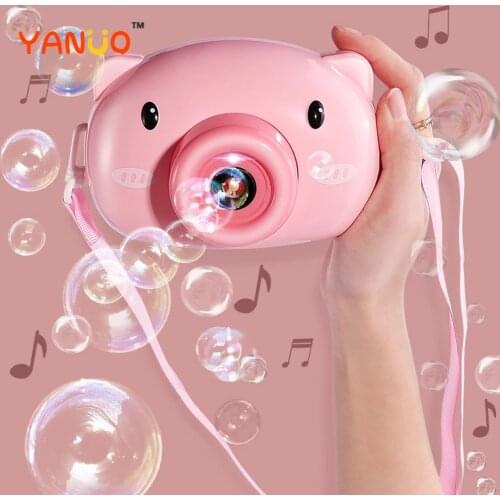 Children Piggy Bubble Machine Toy Automatic Camera Bubble Blowing Machine Party Gifts