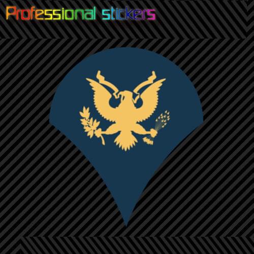 E-4 Specialist Insignia Sticker Decal Self Adhesive Vinyl United States Army Stickers for Motos, Cars, Laptops, Phone