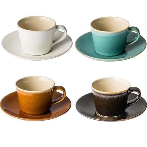 Porcelain Coffee Cup with Saucer Vintage Coffee Cup Ceramic Cup Coffee Cup Mug Tea Cup for Office Home Gift 200ml