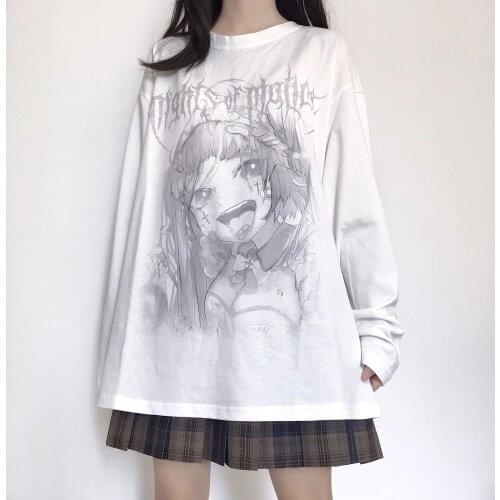 Women T-Shirt Harajuku Casual Unisex Oversized T-shirt Punk Gothic HipHop Female T-shirts with Short Sleeve Streetwear Tops Tee