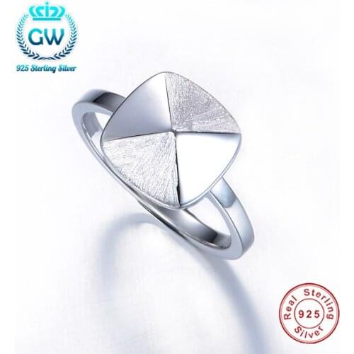925 Sterling Silver Triangel Shape Simple Ring The Best Gift for her Party Ring Womens Fashion Jewelry Ripy125-7-40