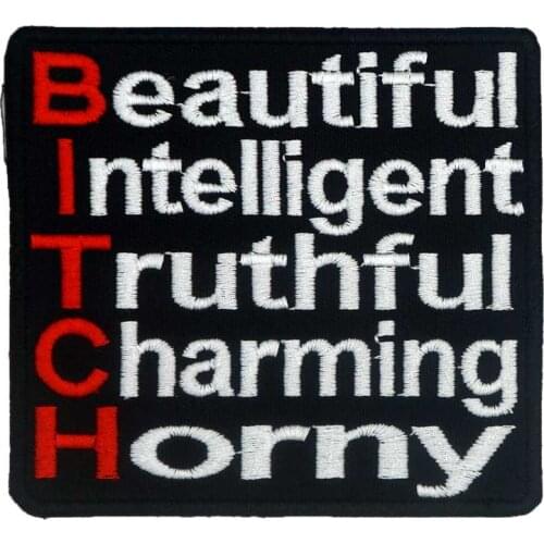 Beautiful Intelligent Truthful Charming Horny Embroidered Applique Sewing Label Punk Biker Patches Clothes Apparel Accessories