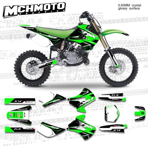 MCHMFG Graphics & Background Decal Sticker Kit for Kawasaki KX85 KX100 1998-2013 2011 2010 2009 2008 2007 2006 2005 2004 KX 85 1