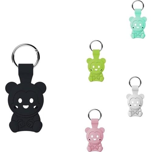 Cartoon Silicone Protective Sleeve Anti-Lost Device Anti-Drop Shell Hanging Buckle, For Apple Airtags-ABUX