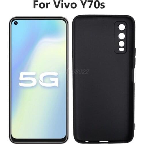 Soft Black TPU Case For Vivo Y70S Gel Pudding Silicone Case Dirt-resistant Back Cover Phone Shell For Vivo Y70S V2002A Etui Capa