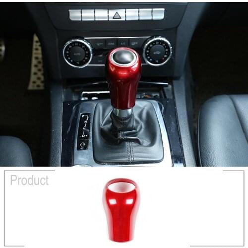 6 Styles ABS Car Gear Shift Head Trim Sticker For Mercedes Benz C Class W204 E W212 GLK X204 CLS W218 A G Class