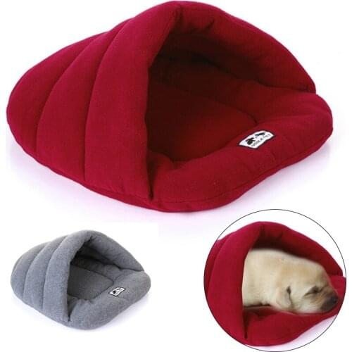New Pet Cat Bed Dog Cave Pet Dog Cat House Cute Soft Winter Warm Puppies Kitten Cat Cushion Dog Mat Cat Sleeping Bag Kennel Mat