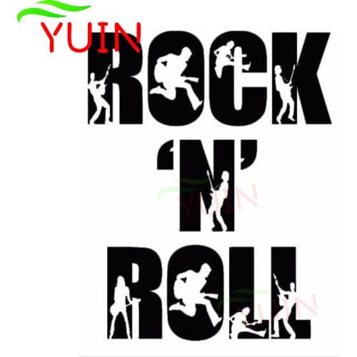 Creative Fashion Rock N Roll Personalized Music Car Sticker PVC Body Window Decoration Fitting Waterproof UV Anti-UV Decal