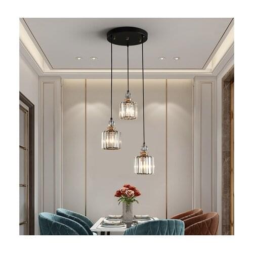 Modern New LED Pendant Lights Nordic Style Luminaries Living Dining Room Kitchen Aisle Corridor Lighting Fixture Crystal Lamps