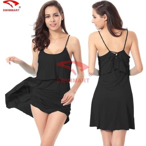 SWIMMART 1 Piece Skirt Dress Holiday 2017 Sexy Swimwear Women Bathing Suit Swim Summer Beach Wear Beach Skirt S XL