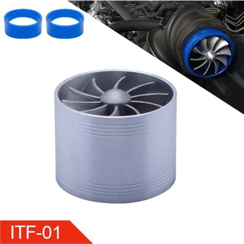 Universal 64mm Auto Air Intake Turbine Refit Turbo Gas Fuel Oil Saver Fan Turbo Supercharger Turbine Fit for Air Intake Hose