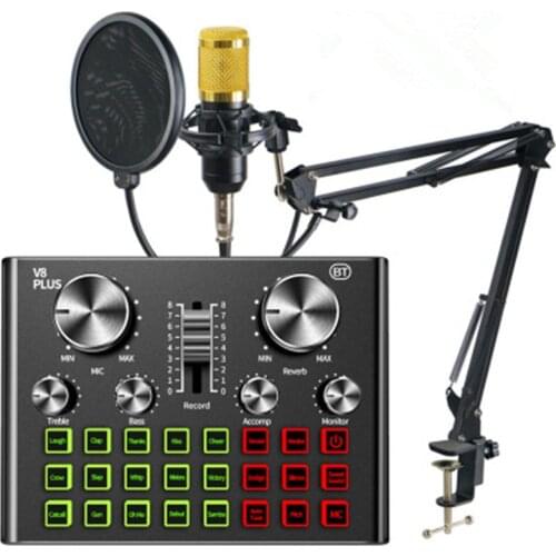 V8PLUS Bluetooth USB External Sound Card BM800 microphone recording microphone For PC Computer