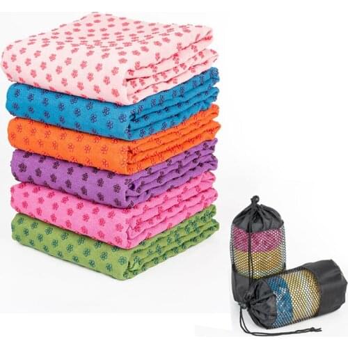 Factory direct microfiber Yoga towel slip thickening plum point Yoga shop towel bedding can wash by washing machine many colors