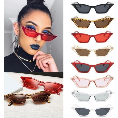Women Vintage Cat Eye Sunglasses Fashion Small Frame UV400 Sun Shades Glasses Moto Auto Sunglass Accessories