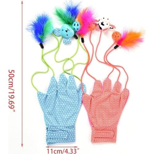 Pets Interactive Funny Cats Gloves Multifunction Lovely Cat Toy Portable Fashion Cute Toy Gloves Interacting With Pets