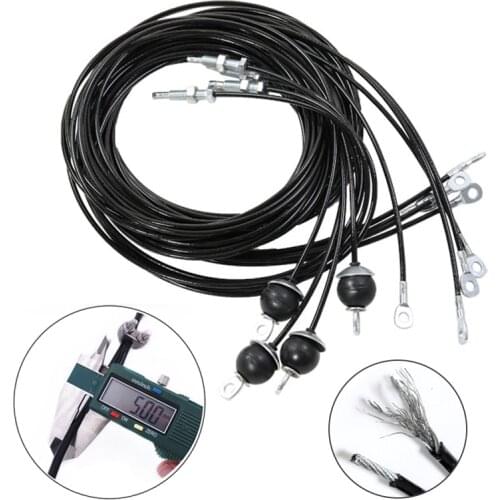 1.4M/2M/3M/4M/5M Gym Wire Rope Home Workout Fitness Steel Wireropes Weight Lift Pulley Cable Machine System Accessories Dia 5mm