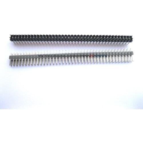 100 Pcs 2.54mm Breakable Pin Header 2x40 80pin Male Double Row Strip