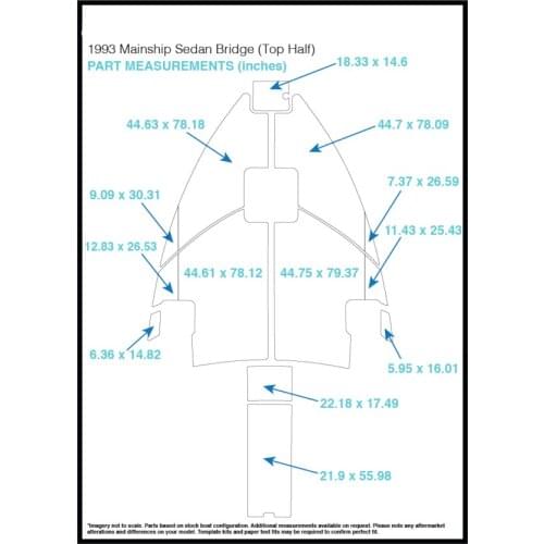1993 Mainship Sedan Bridge Cockpit Pad Boat EVA Teak Decking 1/4" 6mm