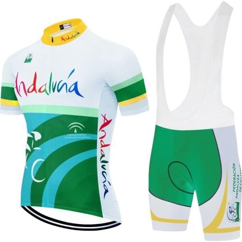 2021 Andalucia Cycling Set MTB Jersey Bike Wear Ropa Ciclismo Mens Summer Quick Dry Bicycle Clothes Short Maillot Culotte Suit