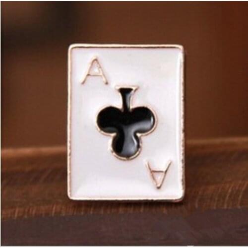 2021 HOT Jewelry Wholesale Cute And Funny Modern Poker Suit Small Brooch / Collar Flower
