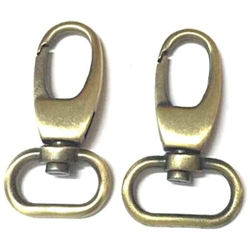 3/4 inch (20mm) inside wide HOOK - Antique Bronze Lobster Swivel Clasps