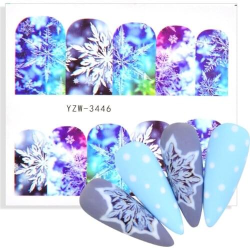 3D HD Snowflake Nail Art Stickers Decoration for Nails Styling Tools Water Transfer / Ultra Thin Adhesive Manicure DIY Decals