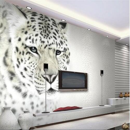 Beibehang Custom-made photo 3d wallpaper Non-woven mural picture 3 d Fashion leopard painting living room 3d wall murals