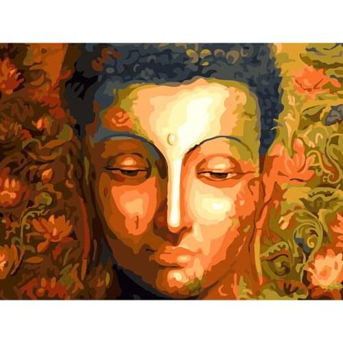 5D DIY diamond embroidery"Abstract Golden Buddha"full square diamond painting Cross Stitch Rhinestone mosaic home decoration