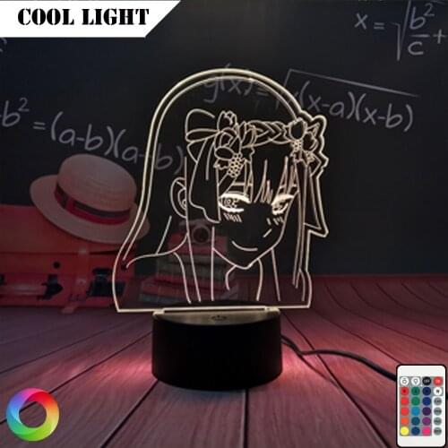 Anime 3d Lamp Zero Two Nightlight Kids Child Girls Bedroom Decor Light Manga Night Light Lamp Darling Flower