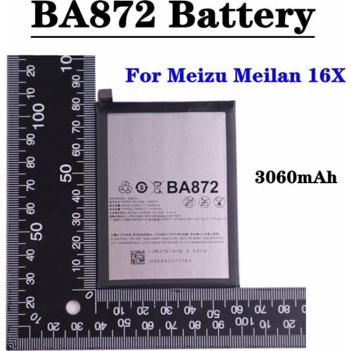 BA872 Replacement Batteries For Meizu Meilan 16X M1872 M872H M872Q Mobile Phone Battery 3060mAh Smartphone Rechargeable Battery