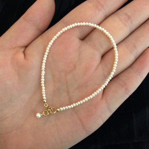 New natural freshwater pearl fashion simple and simple bracelet 925 sterling silver clasp