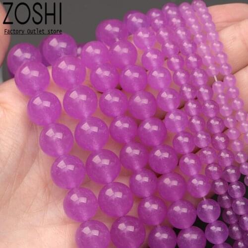 Natural Stone Beads Amethysts Rose Purple Crystal Round Loose Beads Bracelet Women For Jewelry Bracelet Making Size 4 6 8 10 12m
