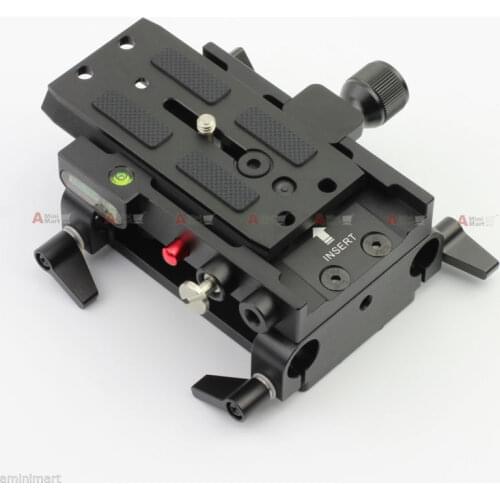 Dovetail QR Quick Release Cheese Plate 15mm Rod Clamp Baseplate Rapid Connector Mount fr DSLR Mirrorless 4K Film Camera Rig