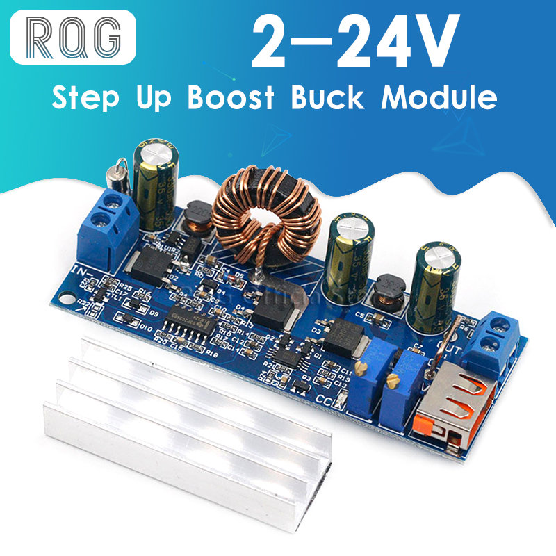 DC-DC 2-24V to 3-30V USB Step Up Boost Buck Module Constant Voltage Constant Current Power Supply Board 80W High Power