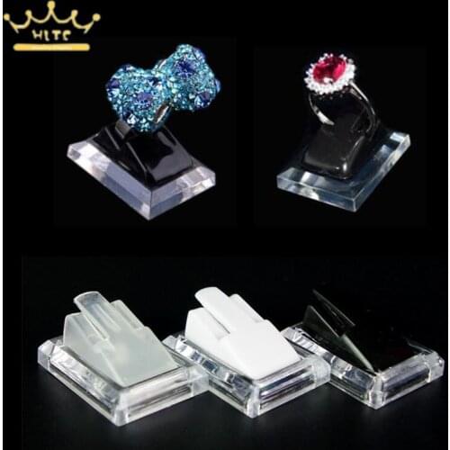 Ring Decoration Clip Stand Ring Jewelry Display Ring Holder Stand Plastic Rack Ring Storage Organizer 10/20Pcs/Lot