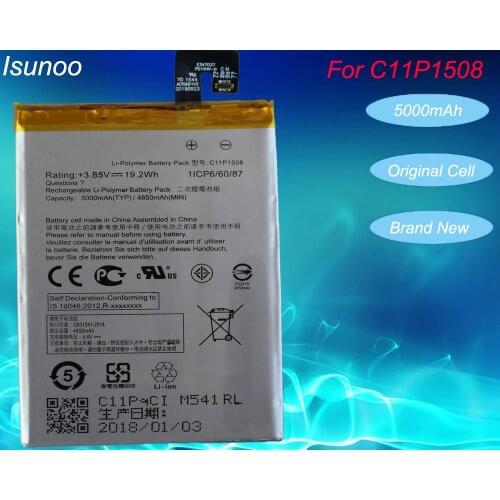 ISUNOO 100% New C11P1508 5000mAh Battery For ASUS Zenfone Max ZC550KL Z010AD Z010DD Z010D Z010DA Batteries Replacement