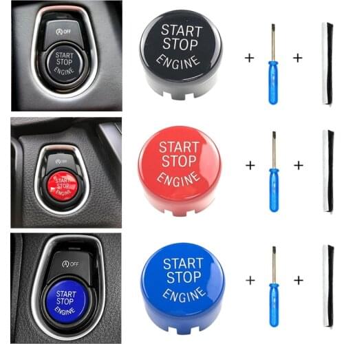 Engine Start Stop Button Switch for BMW F30 F10 F34 F15 F25 F48 X1 X3 X4 X5 X6 1 2 3 4 5 6 7 Series With Off Cover Replace Cap