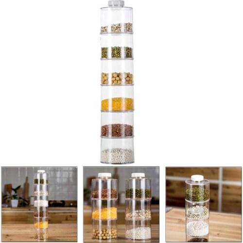 Kitchen Spice Bottles Transparent Stackable Condiment Storage Bins Containers Household Kitchen Condiment Storage Bottle