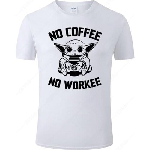 Funny Baby Yoda T Shirts Men Women Summer Cotton Short Sleeve Printed T-shirt Cool Harajuku Tops Streetwear Tee Clothing J01