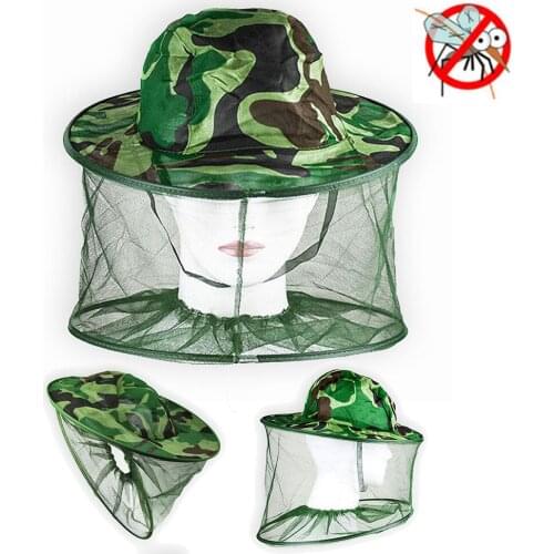 New Mosquito Net Hat Head Face Protector Sun Insect Bee Fly Outdoor Mesh Cap Bug Mesh Face Protector