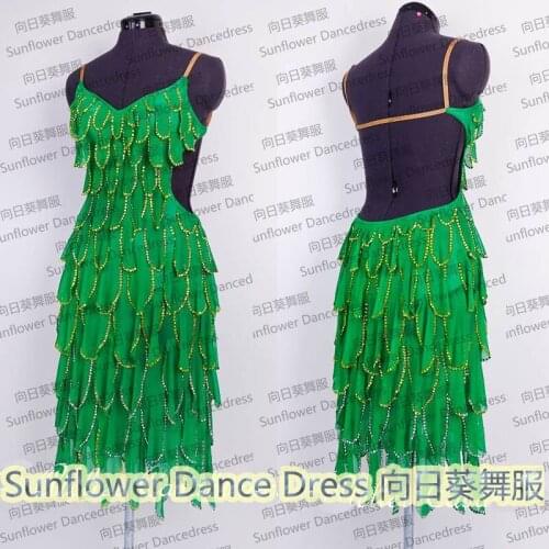 Girl Latin Dance Dress rumba samba Clothing Salsa Dresses Girls Stage Wear Costumes latin dance dress,Sunflower dance dress