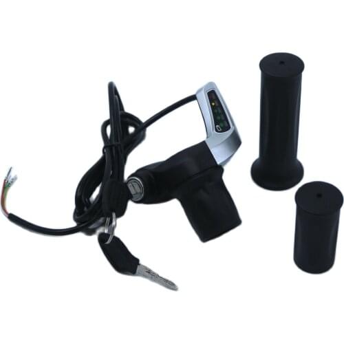 48V Wuxing Ignition half twist gas handle with battery status digital display Lithium battery Electric Bike Throttle